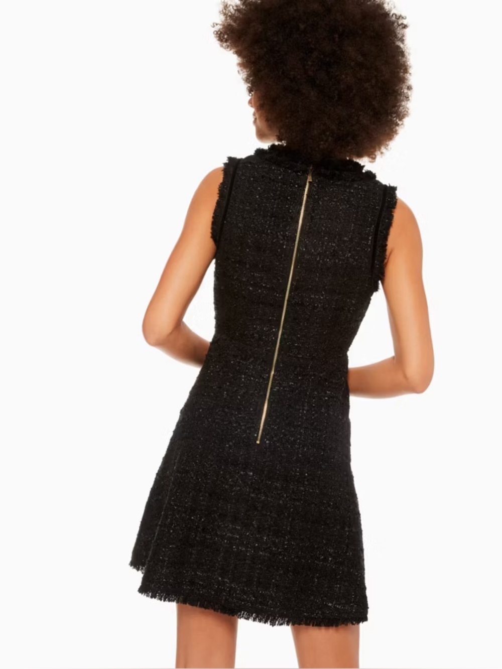 Kate Spade Pearl Tweed Sleveless A Line Flowy Katie Mini Dress - Picture 2 of 6